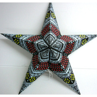 Star Hanging Lantern BLUE LEMON RED