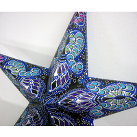 Star Hanging Lantern BLUE BLACK AQUA