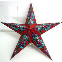Star Hanging Lantern RED AQUA PINK