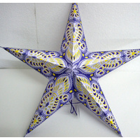 Star Hanging Lantern MAUVE YELLOW WHITE