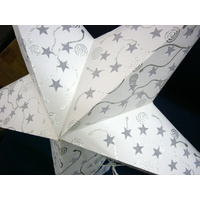 Star Hanging Lantern WHITE SILVER GREY