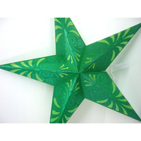 Star Hanging Lantern GREEN GREEN GLITTER