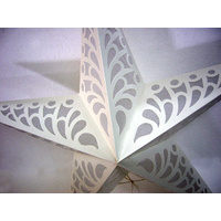 Star Hanging Lantern WHITE SILVER BOMBAY