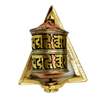 Tibetan Metal PRAYER WHEEL Wall Hanging