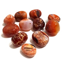 Tumbled Stones BURNT FIRE AGATE 100g