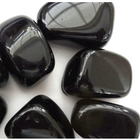Silverstone Tumbled Stones BLACK OBSIDIAN 100g with Explanation Card