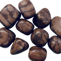 Tumbled Stones CHOCOLATE ZEBRA JASPER Bulk 1KG