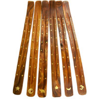Wooden GARDEN/JUMBO ASH CATCHER with Brass Inlay 46cm