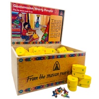 Guatemalan Worry Doll 6 DOLL YELLOW BOX Display Box