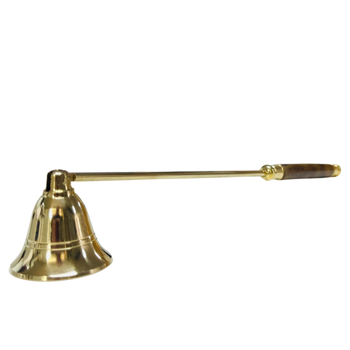 Candle Snuffer Brass Wooden Handle