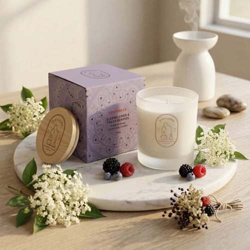 Distillery Soy Candle 190g TEMPTRESS Elderflower & Fresh Berries