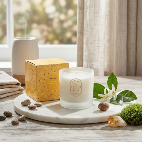 Distillery Soy Candle 190g AWAKEN Lemon Blossom & Summer Moss