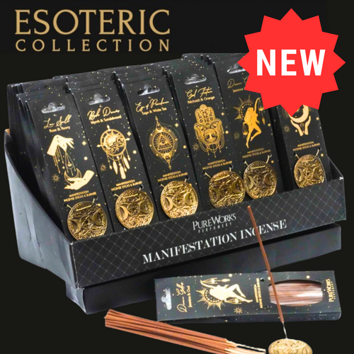 Esoteric Collection Incense Sticks DISPLAY STAND with 36 packets