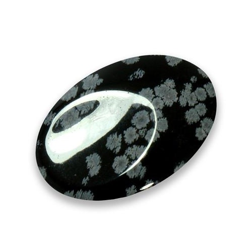 Thumb Stone SNOWFLAKE OBSIDIAN large