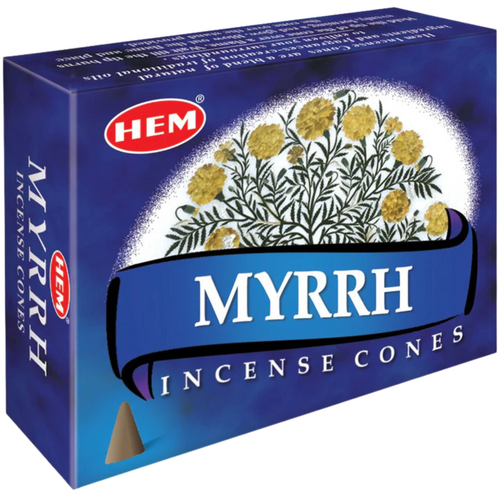 HEM Incense Cones MYRRH BOX of 12 Packets