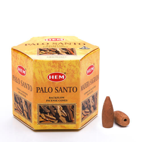HEM Incense Cones Backflow PALO SANTO BOX of 12 Packets