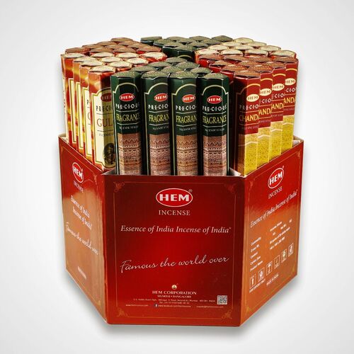HEM Incense Hex TABLE TOP DISPLAY KIT 6 Fragrances