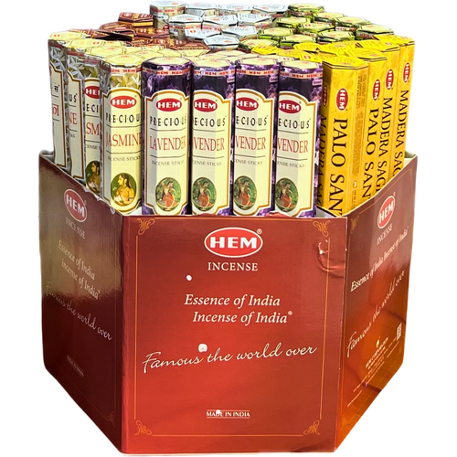 HEM Incense Hex TABLE ASSORTED DISPLAY 60 packets