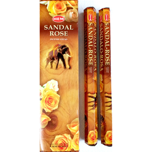 HEM Incense Garden SANDAL ROSE 65g BOX of 6 Packets