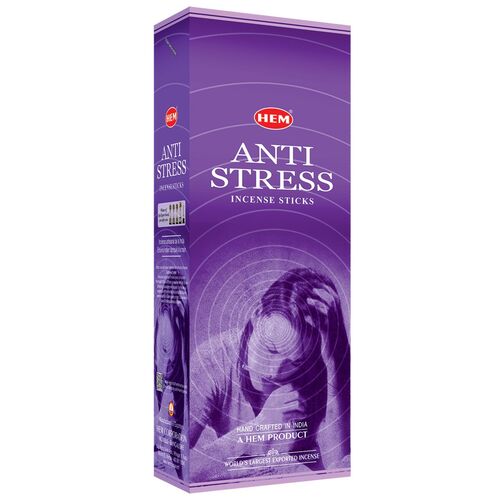 HEM Incense Hex ANTI STRESS 20 stick BOX of 6 Packets