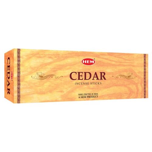 HEM Incense Hex CEDAR 20 stick BOX of 6 Packets