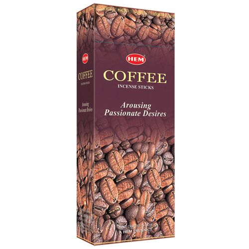 HEM Incense Hex COFFEE 20 stick BOX of 6 Packets