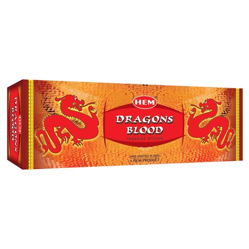 HEM Incense Hex DRAGONS BLOOD Red 20 stick BOX of 6 Packets