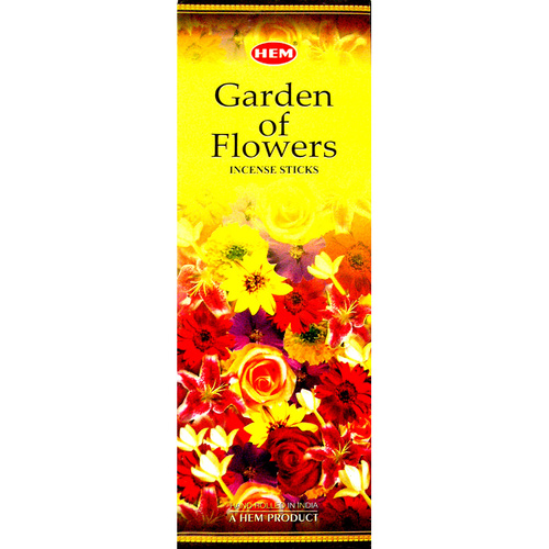 HEM Incense Hex GARDEN OF FLOWERS 20 stick BOX of 6 Packets