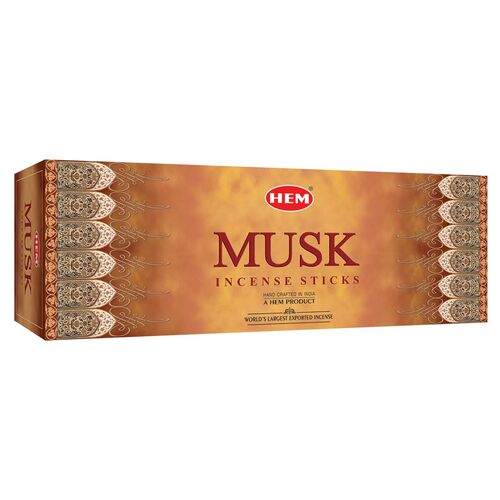 HEM Incense Hex MUSK 20 stick BOX of 6 Packets