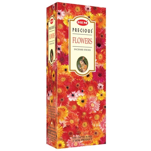 HEM Incense Hex PRECIOUS FLOWERS 20 stick BOX of 6 Packets