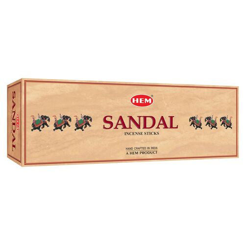 HEM Incense Hex SANDAL 20 stick BOX of 6 Packets