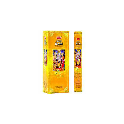 HEM Incense Hex SHREE RAM 20 stick BOX of 6 Packets
