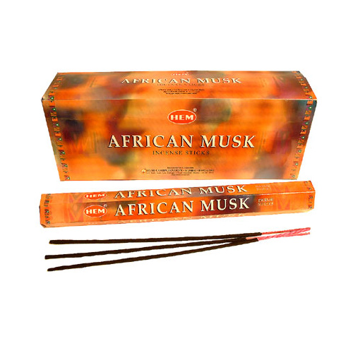 HEM Incense Square AFRICAN MUSK 8 stick BOX of 25 Packets