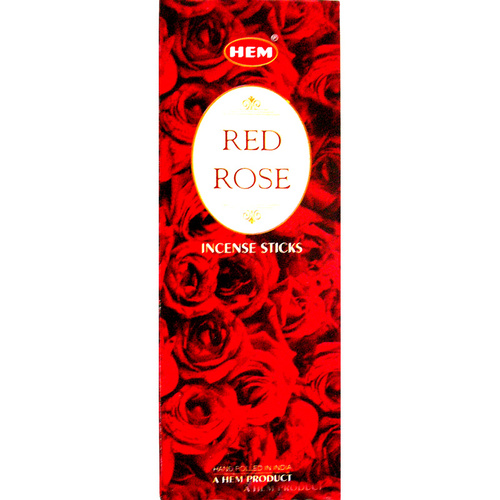 HEM Incense Square RED ROSE 8 stick BOX of 25 Packets