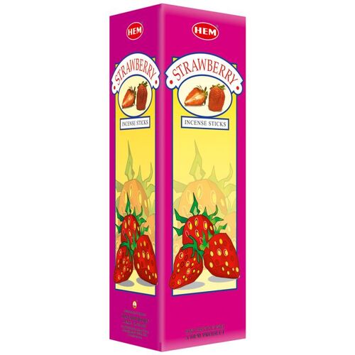 HEM Incense Square STRAWBERRY 8 stick BOX of 25 Packets