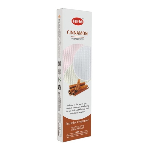 HEM Incense Tall CINNAMON 25g Box of 12 Packets