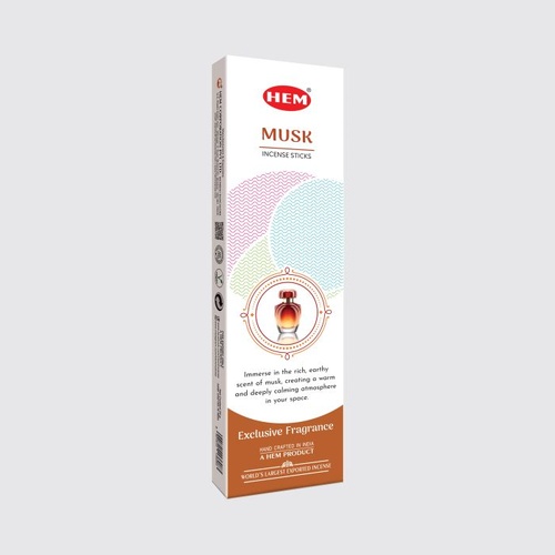 HEM Incense Tall MUSK 25g Box of 12 Packets
