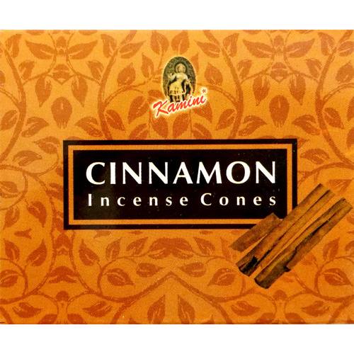 Kamini Incense Cones CINNAMON BOX of 12 Packets