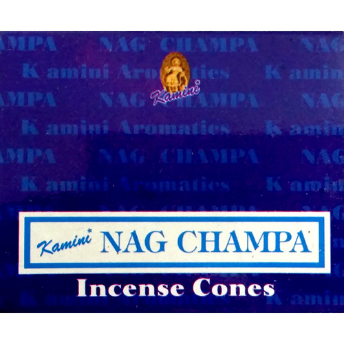 Kamini Incense Cones NAG CHAMPA BOX of 12 Packets