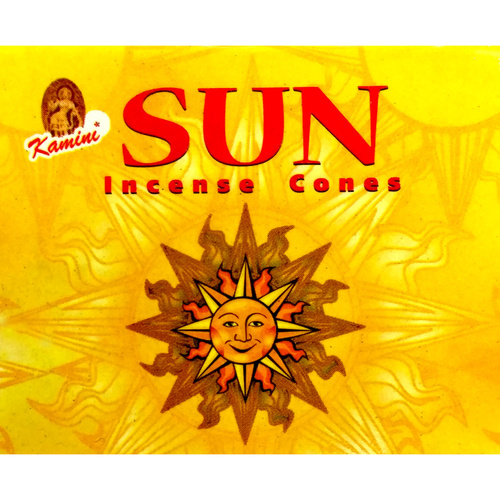 Kamini Incense Cones SUN BOX of 12 Packets
