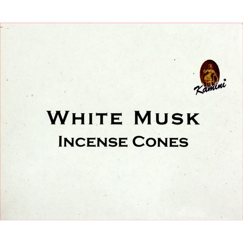 Kamini Incense Cones WHITE MUSK BOX of 12 Packets