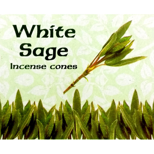 Kamini Incense Cones WHITE SAGE BOX of 12 Packets