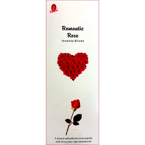 Kamini Incense Square ROMANTIC ROSE 8 stick BOX of 25 Packets