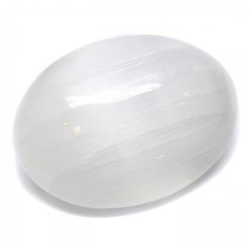 Selenite Crystal Palm Stone OVAL 5cm