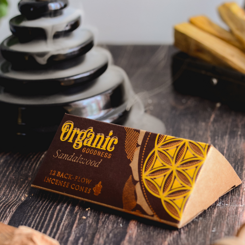 Organic Goodness BACKFLOW Cones SANDALWOOD box of 6 packets