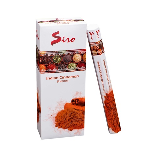 Siro Incense Hex INDIAN CINNAMON 20 stick BOX of 6 Packets