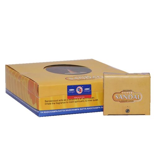 Satya Cones SUPER SANDAL BOX of 12 Packets