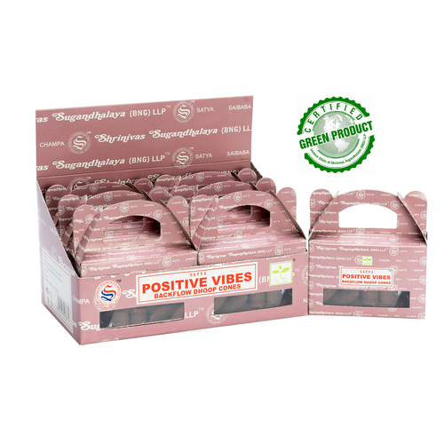 Satya Cones Backflow POSITIVE VIBES BOX of 6 Packets