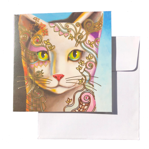 Triskele Arts Cards ADORNED CAT FACE