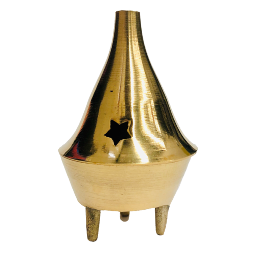 Incense Dhoop Cone Burner BRASS Small 6cm